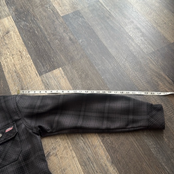 Dickies Gray And Black Plaid Hooded Men’s Jacket Size Medium 38-40 Snap Closure - Picture 6 of 10